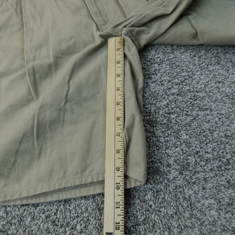 VTG Nike Shorts Mens 36 Beige Brown Tan Khaki Chino Pleated Golf Preppy Dad Y2K - Picture 3 of 12